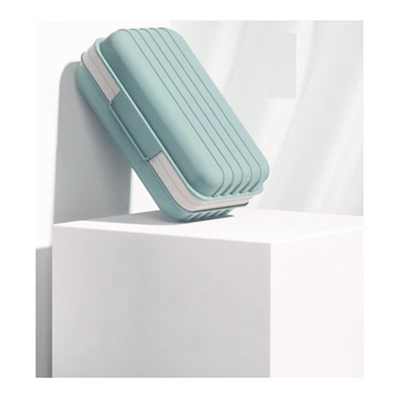 Compact & Durable Soap Case with Removable Drain Tray, Travel Soap Container 